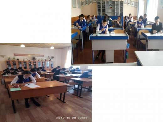 The results of the interdisciplinary school olympiad of the secondary school №8