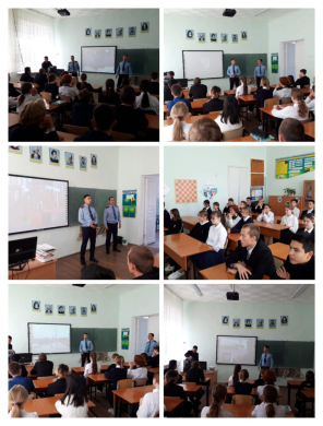 On 10/09/2023, a preventive conversation was held for high school students with the participation of juvenile affairs inspectors from the State Law Enforcement Directorate of the Public Inspectorate of the Balkhash city - Nurbek A.A., Zhukin E.M., Korazba