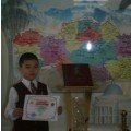 Ученик 4А класса Жолдасбай Жандар занял  ІІ место в областной рейтинговой олимпиаде «Таным-2014»,
