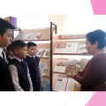 В школьной библиотеке организована выставка, посвященная празднованию Наурыза...