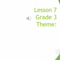 Lesson 7 Grade 3. Theme: Teacher: Leonteva A.A.