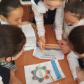 19 ноября 2021 года среди учеников 7-х классов прошел познавательный час на тему «Казахстан - родина яблок и тюльпанов».