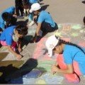 The competition of drawings on the asphalt “Flourish, my Kazakhstan!”,  devoted to the Day of the RK Constitution 