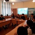 Члены организации «Юный журналист » встретились за круглым столом с журналистами газеты «Балқаш өңірі»