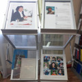 There was an exhibition of books written by the author of the program 