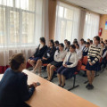 Школьным инспектором Касымжановой А. К. проведена беседа с учащимися 9- классов на тему 