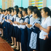 торжественная линейка «Тіл тұтастығы – ел тұтастығы», посвященная Дню языков...